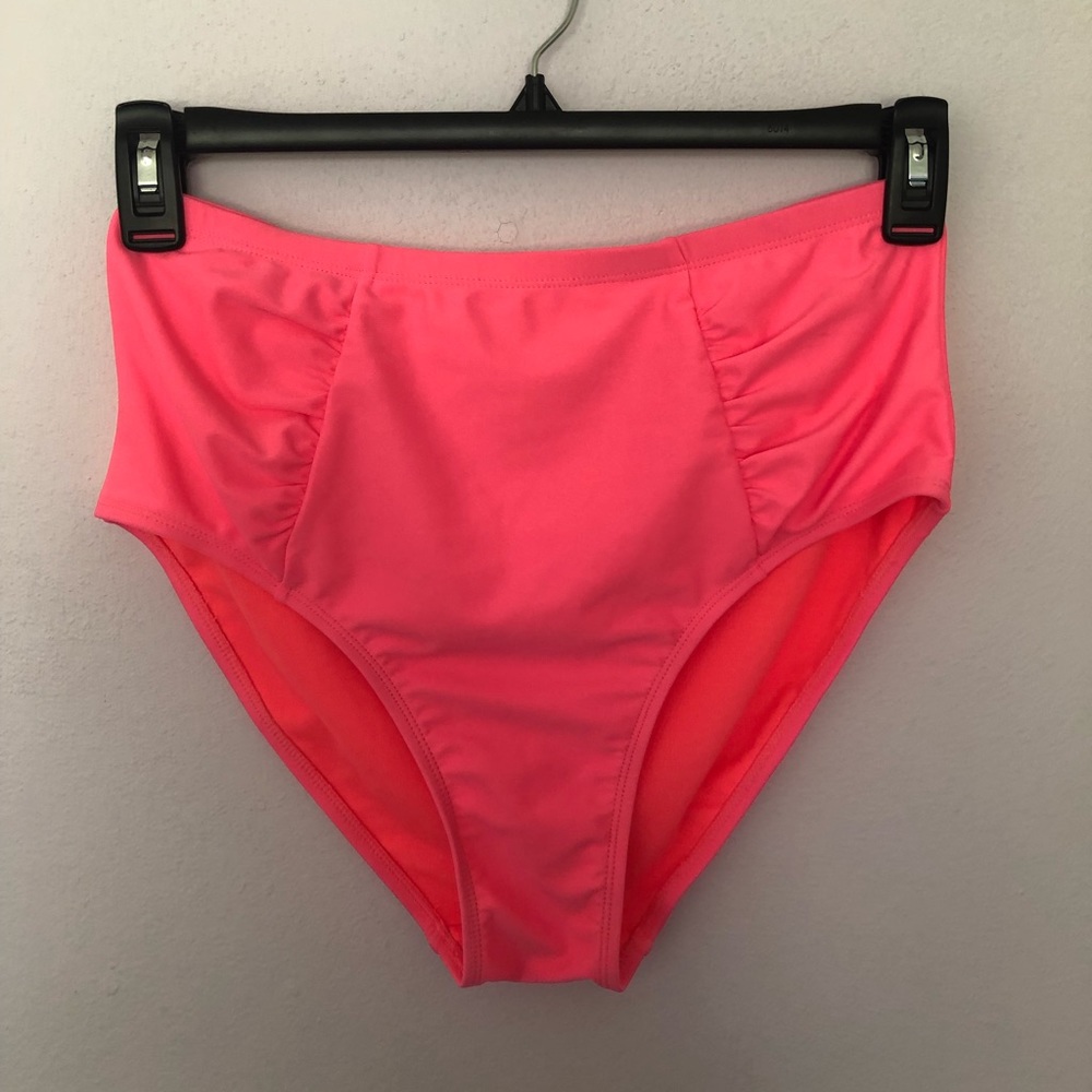 Hot Pink High Waisted Bikini Bottoms